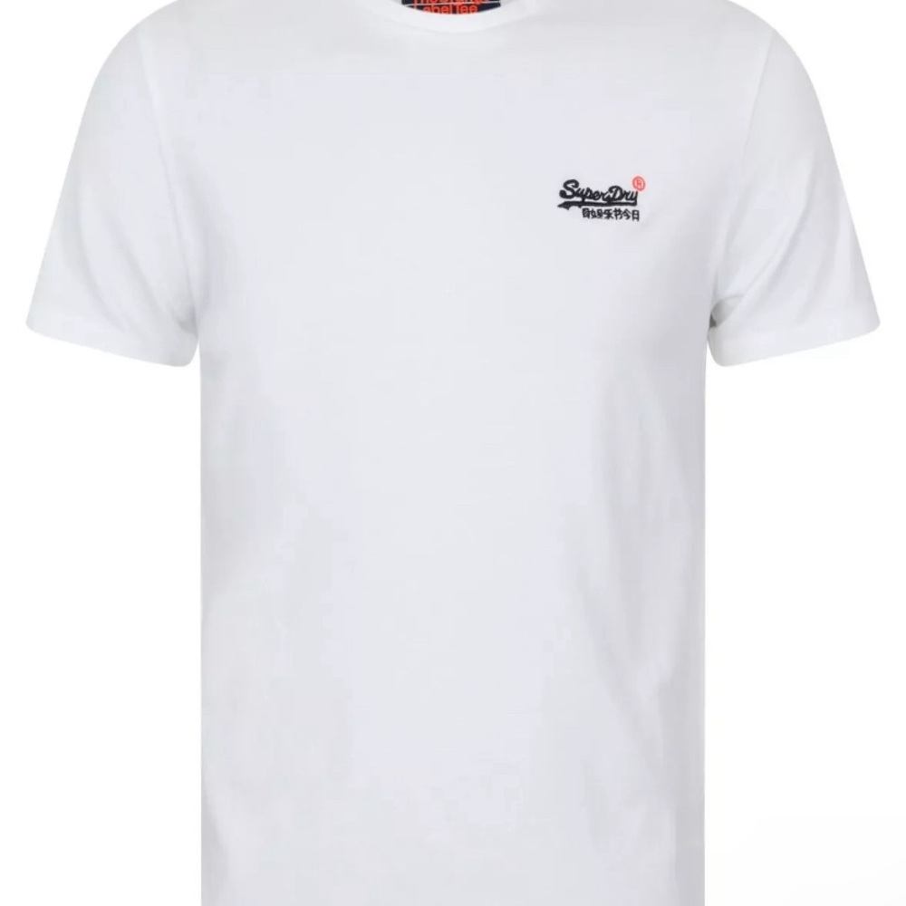 Superdry Orange Label Vintage Embroidery T Shirt Short Sleeve White